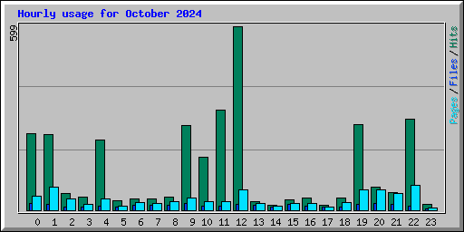 Hourly usage for October 2024